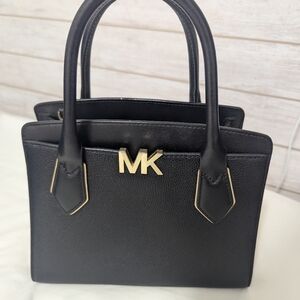 MK Small pebbled-leather Satchel